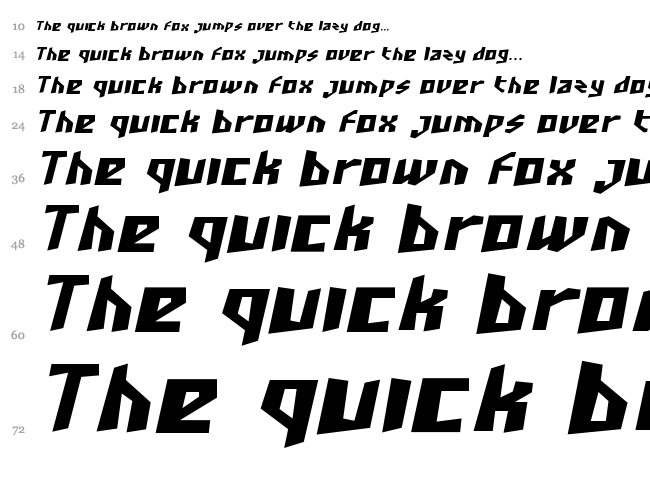 SF Junk Culture font waterfall